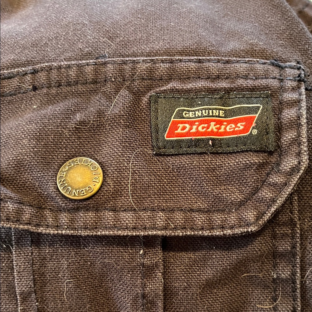 Dickies Distressed Men's Black Grey Thick working jacket Sz Large - Picture 3 of 6